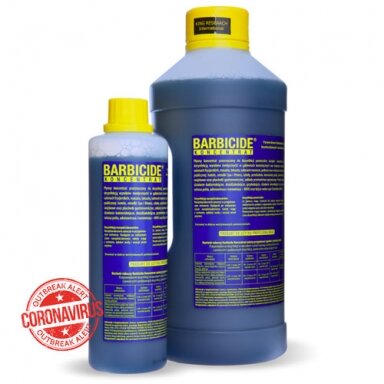 Barbicide - Koncentratas instrumentams ir priedams dezinfekuoti - Talpa: 500 ml Barbicide - Koncentratas instrumentams ir priedams dezinfekuoti - Talpa: 500 ml