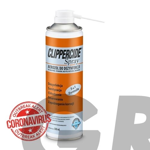 "Barbicide Clippercide 5in1" 500ml - purškiklis kirpimo gaivutėms dezinfekuoti, prižiūrėti ir aušinti "Barbicide Clippercide 5in1" 500ml - purškiklis kirpimo gaivutėms dezinfekuoti, prižiūrėti ir aušinti