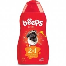 BEEPS Pet Care 2 in 1 Shampoo with Oatmeal,  502 ml - šampunas su avižomis