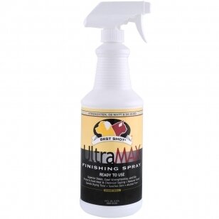 Best Shot Pet UltraMax Pro Finishing Spray - Maitinanti priemonė plaukams, palengvina šukavimą, suteikia blizgesio ir drėkinimo efektą - Talpa: 946ml