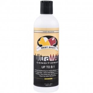 Best Shot Ultra Max Conditioner - profesionalus drėkinamasis kondicionierius storam kailiui su pavilniu, ilgiems ir slenkantiems plaukams