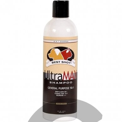 Best Shot Pet UltraMax Pro 4in1 Shampoo - profesionalus, universalus ir labai efektyvus šampūnas gyvūnams Best Shot Pet UltraMax Pro 4in1 Shampoo - profesionalus, universalus ir labai efektyvus šampūnas gyvūnams