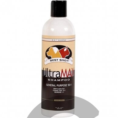 Best Shot Pet UltraMax Pro 4in1 Shampoo - profesionalus, universalus ir labai efektyvus šampūnas gyvūnams