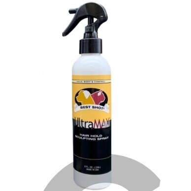 Best Shot UltraMax Hair Hold Spray 236ml - profesionalus preparatas plaukams formuoti ir fiksuoti
