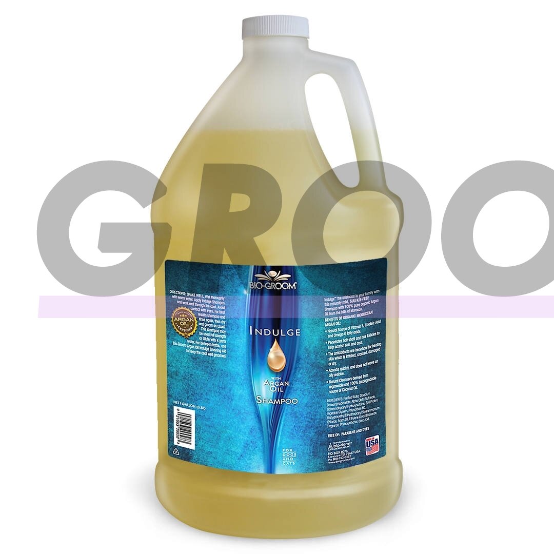 Bio-Groom Indulge Sulfate-Free - šampūnas su argano aliejumi vidutinio ir ilgaplaukiams šunims Bio-Groom Indulge Sulfate-Free - šampūnas su argano aliejumi vidutinio ir ilgaplaukiams šunims