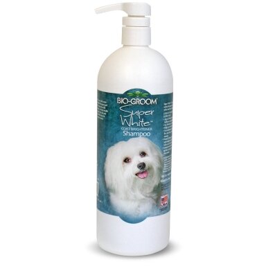 Bio-Groom Super White - šampūnas, paryškinantis baltą kailio spalvą Bio-Groom Super White - šampūnas, paryškinantis baltą kailio spalvą