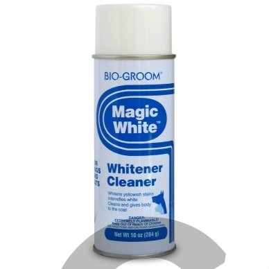 Bio-Groom Magic White - baltą kailio spalvą sustiprinantis preparatas Bio-Groom Magic White - baltą kailio spalvą sustiprinantis preparatas