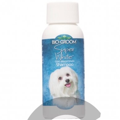 Bio-Groom Super White - šampūnas, paryškinantis baltą kailio spalvą