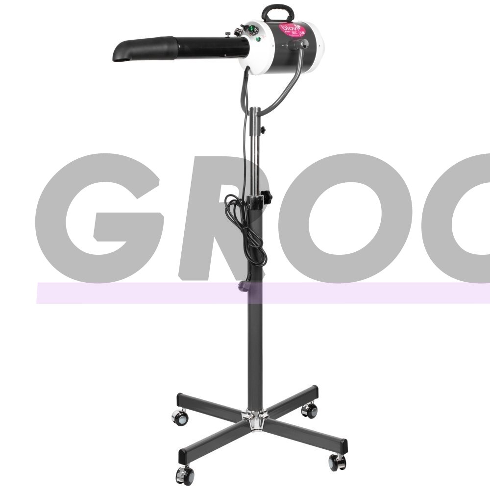 "Blovi Cosmo Ionic Dryer 2000W" - ant stovo montuojamas džiovintuvas su jonizacija, tolygiai reguliuojamu oro srautu ir temperatūra, 120 l/s. "Blovi Cosmo Ionic Dryer 2000W" - ant stovo montuojamas džiovintuvas su jonizacija, tolygiai reguliuojamu oro srautu ir temperatūra, 120 l/s.