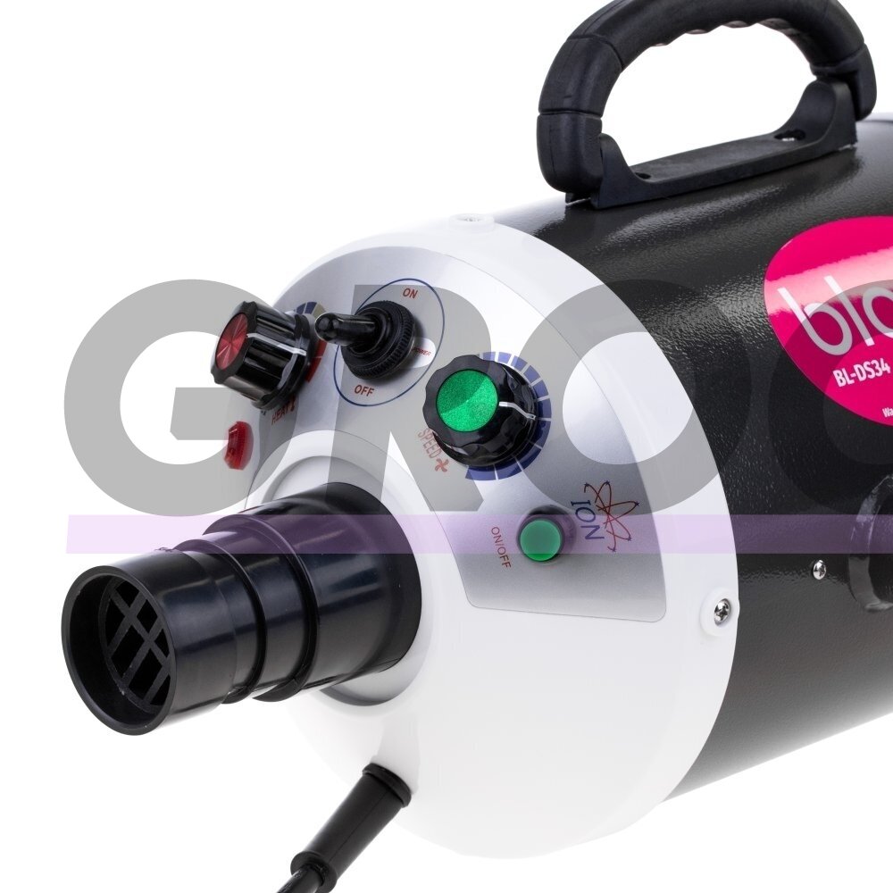 "Blovi Cosmo Ionic Dryer 2000W" - ant stovo montuojamas džiovintuvas su jonizacija, tolygiai reguliuojamu oro srautu ir temperatūra, 120 l/s. 2 "Blovi Cosmo Ionic Dryer 2000W" - ant stovo montuojamas džiovintuvas su jonizacija, tolygiai reguliuojamu oro srautu ir temperatūra, 120 l/s. 2