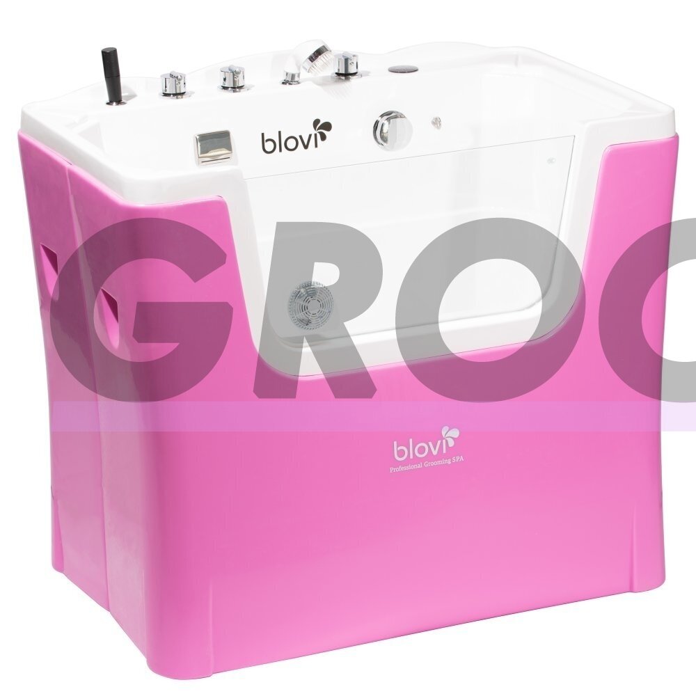 "Blovi Professional Grooming SPA" 120x73x95 cm - ozono vonia su "Milky SPA Micro Bubble" technologija ir hidromasažu, rožinės ir baltos spalvos 2 "Blovi Professional Grooming SPA" 120x73x95 cm - ozono vonia su "Milky SPA Micro Bubble" technologija ir hidromasažu, rožinės ir baltos spalvos 2