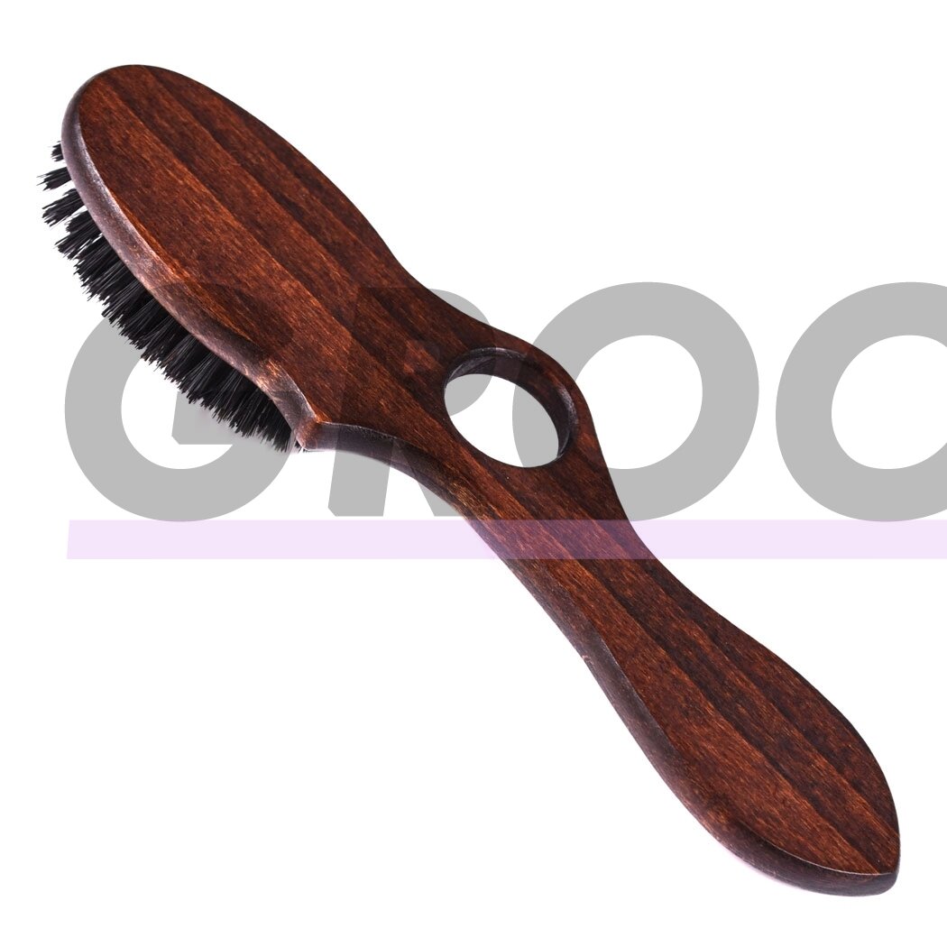 Blovi Brown Wood Brush 21cm - маленькая деревянная щетка с натуральной щетиной и отверстием для пальца, для пород с короткой и/или тонкой шерстью 1 Blovi Brown Wood Brush 21cm - маленькая деревянная щетка с натуральной щетиной и отверстием для пальца, для пород с короткой и/или тонкой шерстью 1