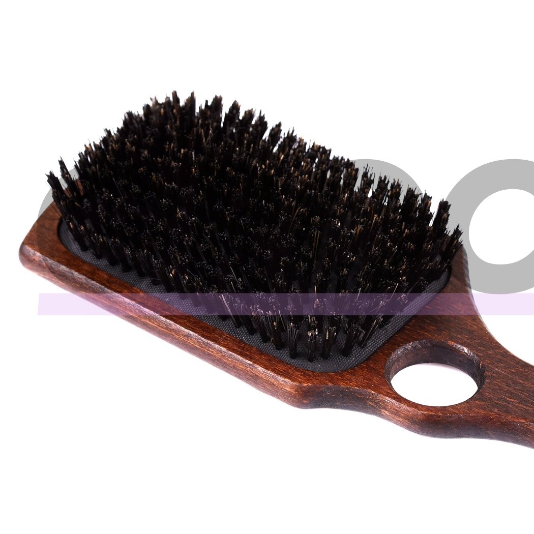 Blovi Brown Wood Brush 26cm - очень большая деревянная щетка с натуральной щетиной и отверстием для пальца, для пород с короткой и/или тонкой шерстью 2