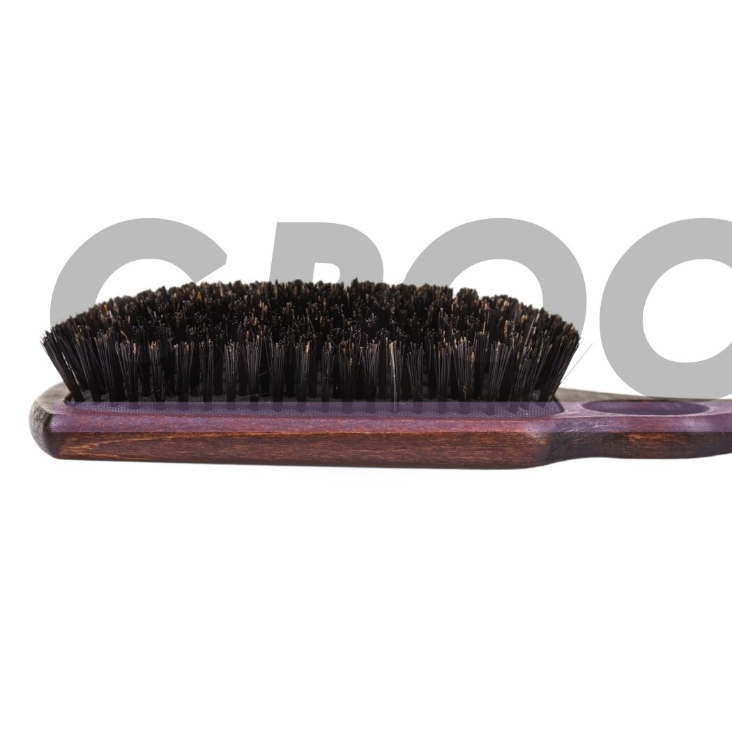 Blovi Brown Wood Brush 26cm - очень большая деревянная щетка с натуральной щетиной и отверстием для пальца, для пород с короткой и/или тонкой шерстью 3