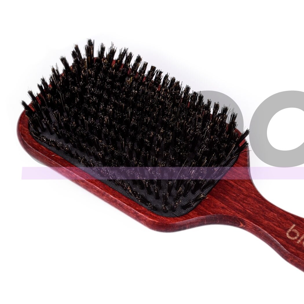 Blovi Red Wood Brush 24,5cm - очень большая деревянная щетка с натуральной щетиной для короткошерстных/мягкошерстных пород 2