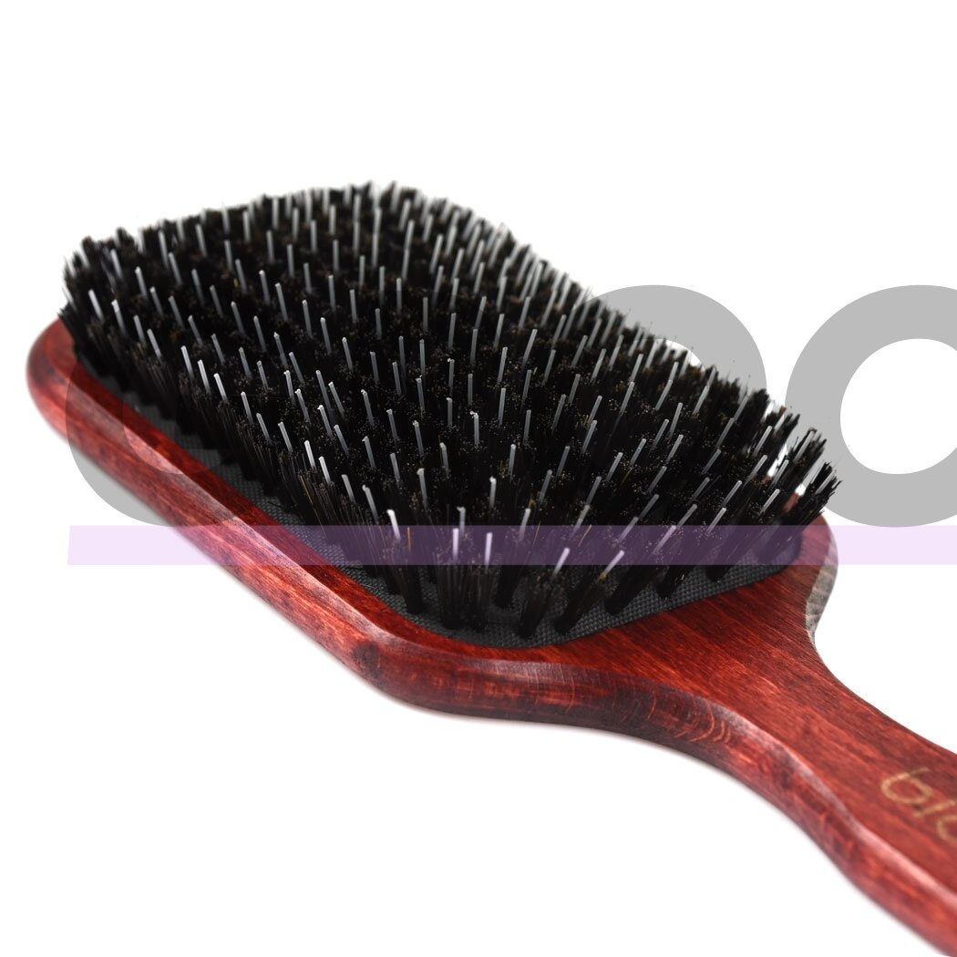 "Blovi Red Wood Brush" 24,5 cm - itin didelis medinis šepetys su natūraliais šereliais ir iššukavimo priemone, skirtas ilgaplaukėms veislėms 2 "Blovi Red Wood Brush" 24,5 cm - itin didelis medinis šepetys su natūraliais šereliais ir iššukavimo priemone, skirtas ilgaplaukėms veislėms 2