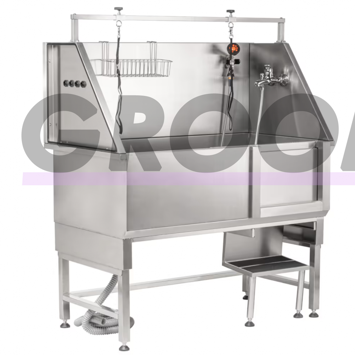 Blovi Free Standing Stainless Bath - ванна из нержавеющей стали с раздвижной дверью 1