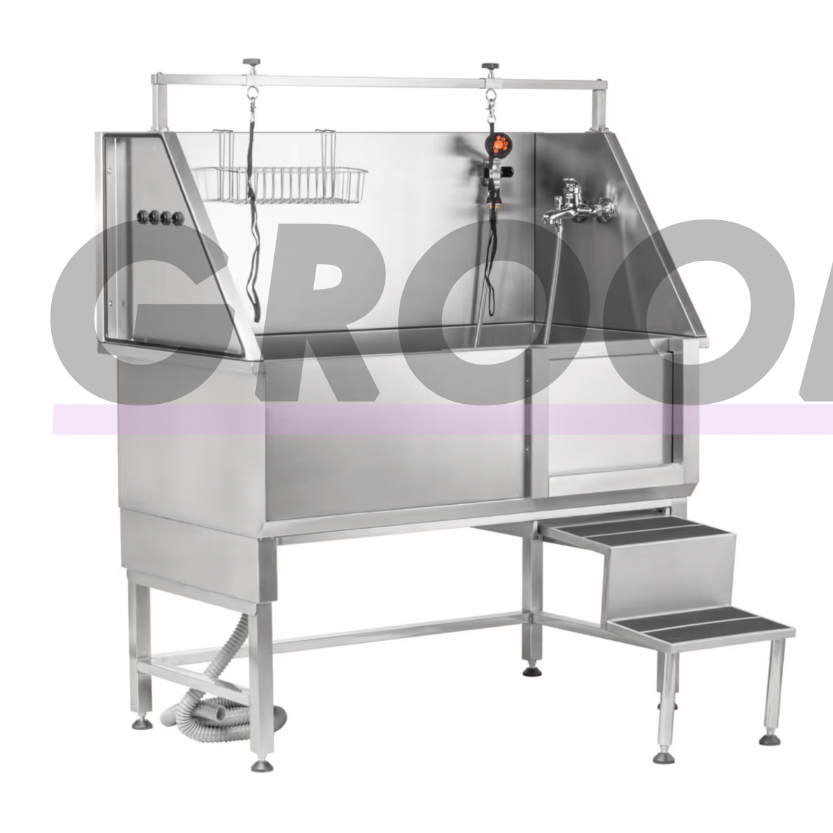 Blovi Free Standing Stainless Bath - ванна из нержавеющей стали с раздвижной дверью