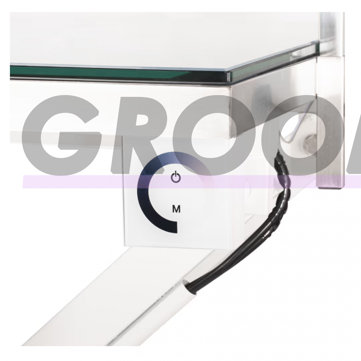 Blovi Luminous Pro 120x65 - профессиональный стол для груминга с подъемником и стеклянной столешницей с LED-подсветкой 3