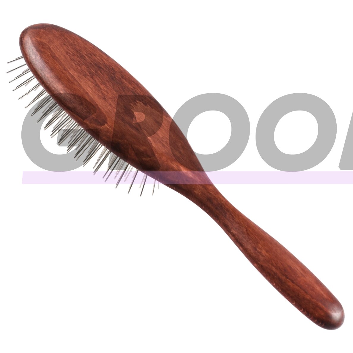Blovi Red Wood Soft Pin Brush - didelis medinis šepetys su 21 mm metaliniais smeigtukais, labai minkštas (jorkšyrų, maltiečių, ši cu šunims) 3