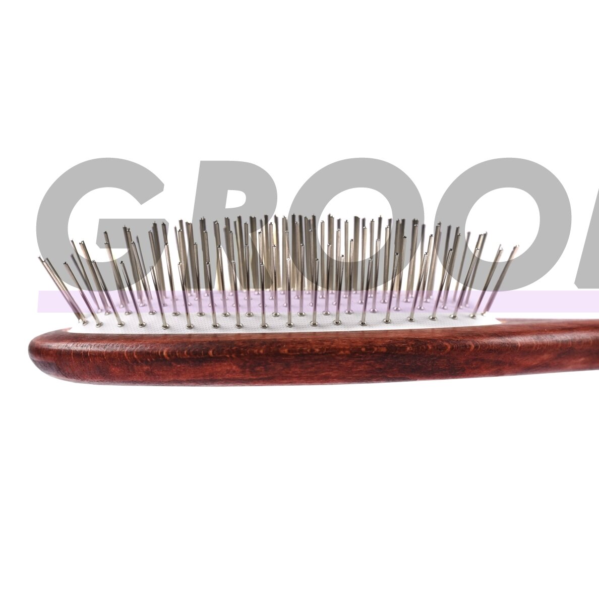 Blovi Red Wood Soft Pin Brush - didelis medinis šepetys su 21 mm metaliniais smeigtukais, labai minkštas (jorkšyrų, maltiečių, ši cu šunims) 4