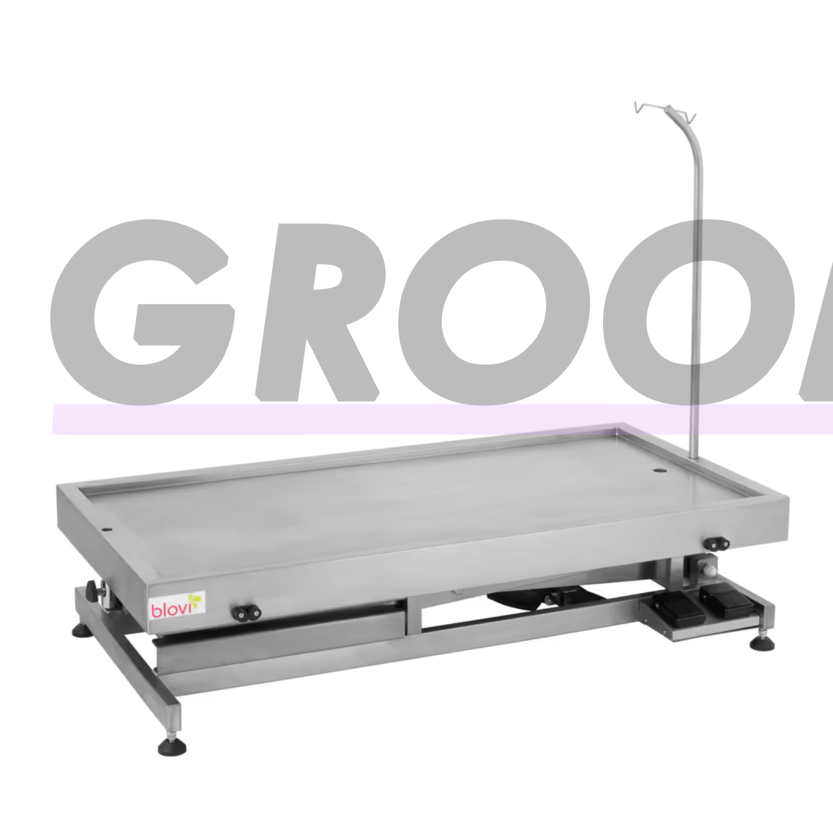 Blovi VT12 veterinarinis stalas 120 × 60 cm, ypač žemai nuleidžiamas, iš nerūdijančio plieno 1 Blovi VT12 veterinarinis stalas 120 × 60 cm, ypač žemai nuleidžiamas, iš nerūdijančio plieno 1