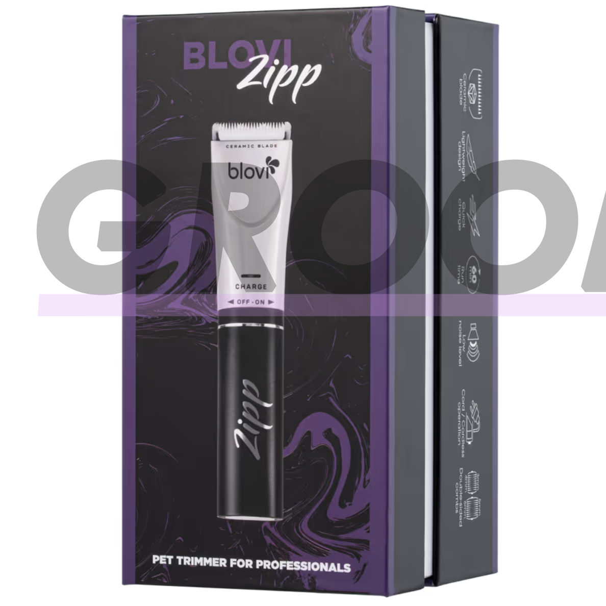 Blovi Zipp Cordless Clipper – belaidis apdailos trimeris su chromuotais ašmenimis, juodas. 4
