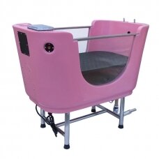Hydro Therapy Dog Spa Pink Tub - profesionali vonia su SPA sistema ir ozono funkcija, rožinė-balta