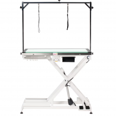Blovi Luminous Pro 120x65 - профессиональный стол для груминга с подъемником и стеклянной столешницей с LED-подсветкой