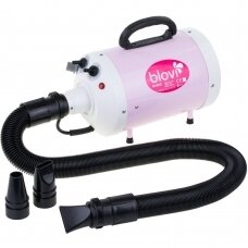 "Blovi Pink Lady Blaster 2000W" - patogus stalinis džiovintuvas su tolygiai reguliuojamu pūtimu, rožinės spalvos, 60 l/s.