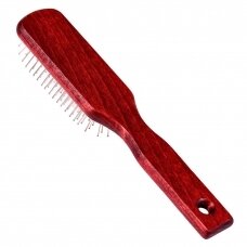 "Blovi Red Wood Pin Brush" - pailgas medinis šepetys su 17 mm metaliniais smeigtukais, kurių galai yra rutuliukai