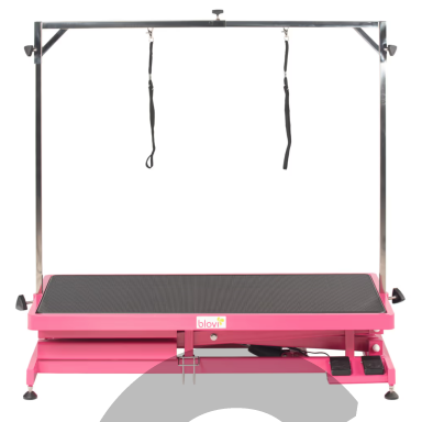 "Blovi Callisto Pink" - elektrinis pakeliamasis stalas, stalviršis 125 cm x 65 cm, rožinės spalvos