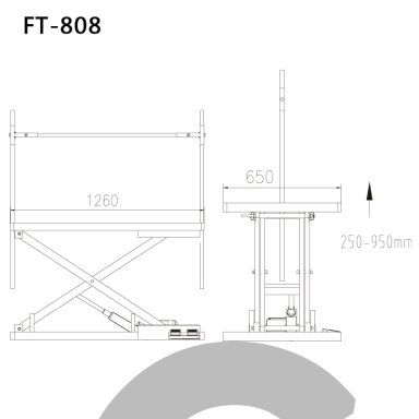 Callisto Pro Stalas su elektriniu pakėlimu, 125cm x 65cm Callisto Pro Stalas su elektriniu pakėlimu, 125cm x 65cm