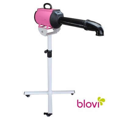 "Blovi Canves 2200W" - modernus plaukų džiovintuvas su LCD ekranu ir stovu, rožinės spalvos "Blovi Canves 2200W" - modernus plaukų džiovintuvas su LCD ekranu ir stovu, rožinės spalvos