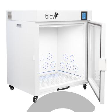 „Blovi Pet Dryer“ 2500 W – vidutinio dydžio džiovinimo kabina šunims ir katėms.