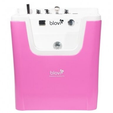 "Blovi Professional Grooming SPA" 90x68x95 cm - ozono vonia su "Milky SPA Micro Bubble" technologija ir hidromasažu, rožinės ir baltos spalvos "Blovi Professional Grooming SPA" 90x68x95 cm - ozono vonia su "Milky SPA Micro Bubble" technologija ir hidromasažu, rožinės ir baltos spalvos