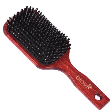 Blovi Red Wood Brush 24.5cm - очень большая деревянная щетка с натуральной щетиной и распутывателем, для длинношерстных пород