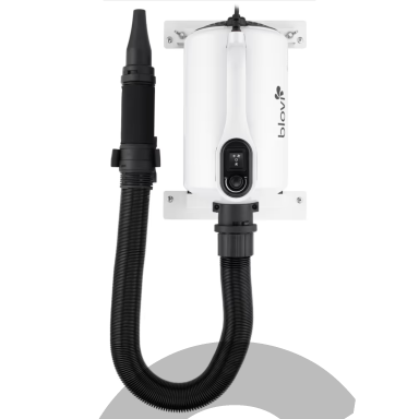 „Blovi Snow Alaska Dryer“ 2800 W – džiovintuvas su sieniniu laikikliu, sklandžiu oro srauto reguliavimu, dviejų pakopų temperatūros valdymu ir jonizacija.