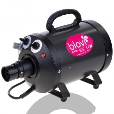 "Blovi Beep Black Blaster 2000W" - stalinis džiovintuvas su tolygiai reguliuojamu oro srautu ir 2 pakopų šilumos reguliavimu, 60 l/s. 1 "Blovi Beep Black Blaster 2000W" - stalinis džiovintuvas su tolygiai reguliuojamu oro srautu ir 2 pakopų šilumos reguliavimu, 60 l/s. 1