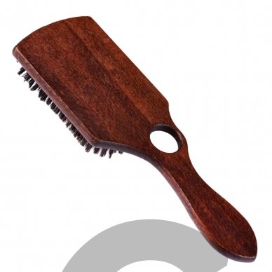 Blovi Brown Wood Brush 26cm - очень большая деревянная щетка с натуральной щетиной и отверстием для пальца, для пород с короткой и/или тонкой шерстью 1