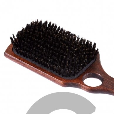 Blovi Brown Wood Brush 26cm - очень большая деревянная щетка с натуральной щетиной и отверстием для пальца, для пород с короткой и/или тонкой шерстью 2