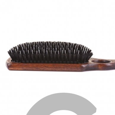 Blovi Brown Wood Brush 26cm - extra duża, drewniana szczotka z włosiem naturalnym, rozczesywaczem i otworem na palec, dla ras długowłosych 3 Blovi Brown Wood Brush 26cm - extra duża, drewniana szczotka z włosiem naturalnym, rozczesywaczem i otworem na palec, dla ras długowłosych 3