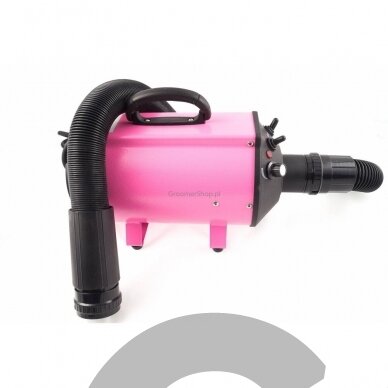 „Blovi DoubleBlaster“ 2200 W – kirpėjų džiovintuvas ant stovo, su sklandžiu oro srauto reguliavimu ir dviejų pakopų kaitinimo elementu, rožinės spalvos. 2 „Blovi DoubleBlaster“ 2200 W – kirpėjų džiovintuvas ant stovo, su sklandžiu oro srauto reguliavimu ir dviejų pakopų kaitinimo elementu, rožinės spalvos. 2