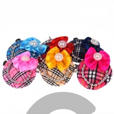 „Blovi Hats Clip“ 25 vnt. - spalvingi segtukai, languotos kepurės 2