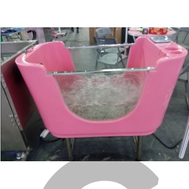 Hydro Therapy Dog Spa Pink Tub - profesionali vonia su SPA sistema ir ozono funkcija, rožinė-balta 2