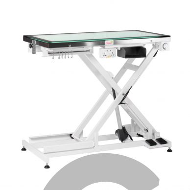 Blovi Luminous Pro 120x65 - профессиональный стол для груминга с подъемником и стеклянной столешницей с LED-подсветкой 1