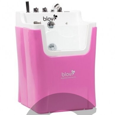 "Blovi Professional Grooming SPA" 65x60x85 cm - ozono vonia su "Milky SPA Micro Bubble" technologija ir hidromasažu, rožinės ir baltos spalvos 1