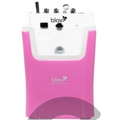 "Blovi Professional Grooming SPA" 65x60x85 cm - ozono vonia su "Milky SPA Micro Bubble" technologija ir hidromasažu, rožinės ir baltos spalvos