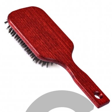 Blovi Red Wood Brush 24,5cm - itin didelis medinis šepetys su natūraliais šeriais, skirtas trumpaplaukėms ir (arba) švelniaplaukėms veislėms 1 Blovi Red Wood Brush 24,5cm - itin didelis medinis šepetys su natūraliais šeriais, skirtas trumpaplaukėms ir (arba) švelniaplaukėms veislėms 1
