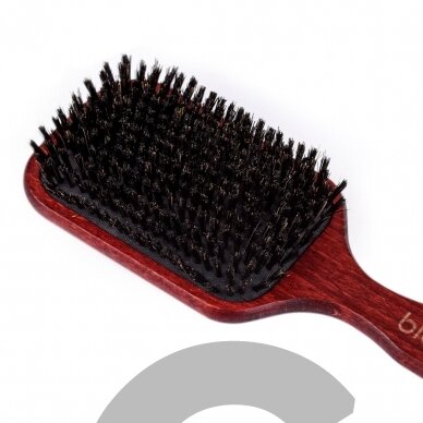 Blovi Red Wood Brush 24,5cm - очень большая деревянная щетка с натуральной щетиной для короткошерстных/мягкошерстных пород 2